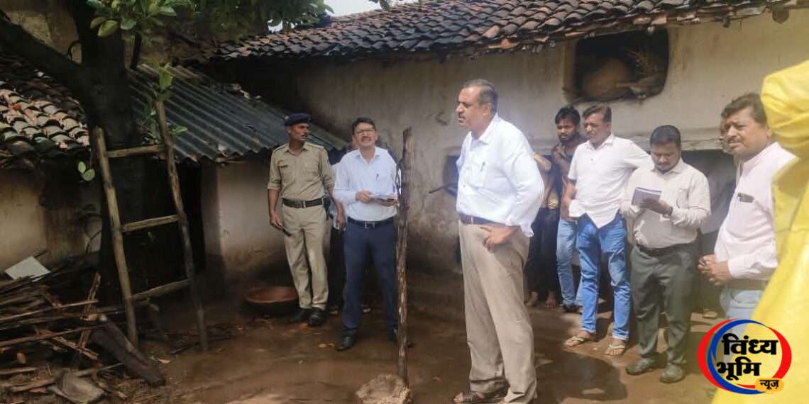 अतिवृष्टि प्रभावित ग्रामों में पहुंचे कलेक्टर, नुकसान का लिया जायजा ,नियमानुसार राहत प्रकरण तैयार कर प्रभावितों को लाभ दिलाने के दिए निर्देश 45 FB IMG 1787673744912