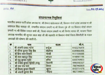 किसान मोर्चा के 9 मंडल अध्यक्ष घोषित 48 किसान मोर्चा के 9 मंडल अध्यक्ष घोषित
