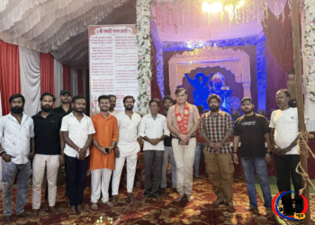 पुरानी गढ़ी में गूंजा ‘गणपति बप्पा मोरया’, प्रथम दिन टीआई सुधांशु तिवारी ने की भव्य आरती